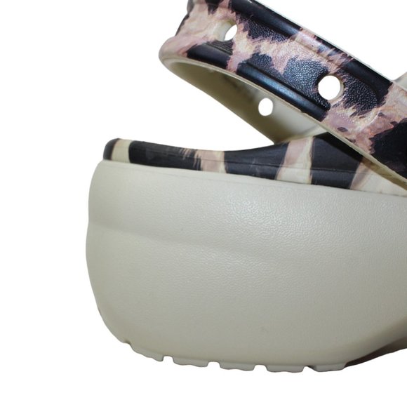 Crocs Classic Leopard Platform Slip on, Heel strap Women's 9 NEW! - Picture 10 of 15